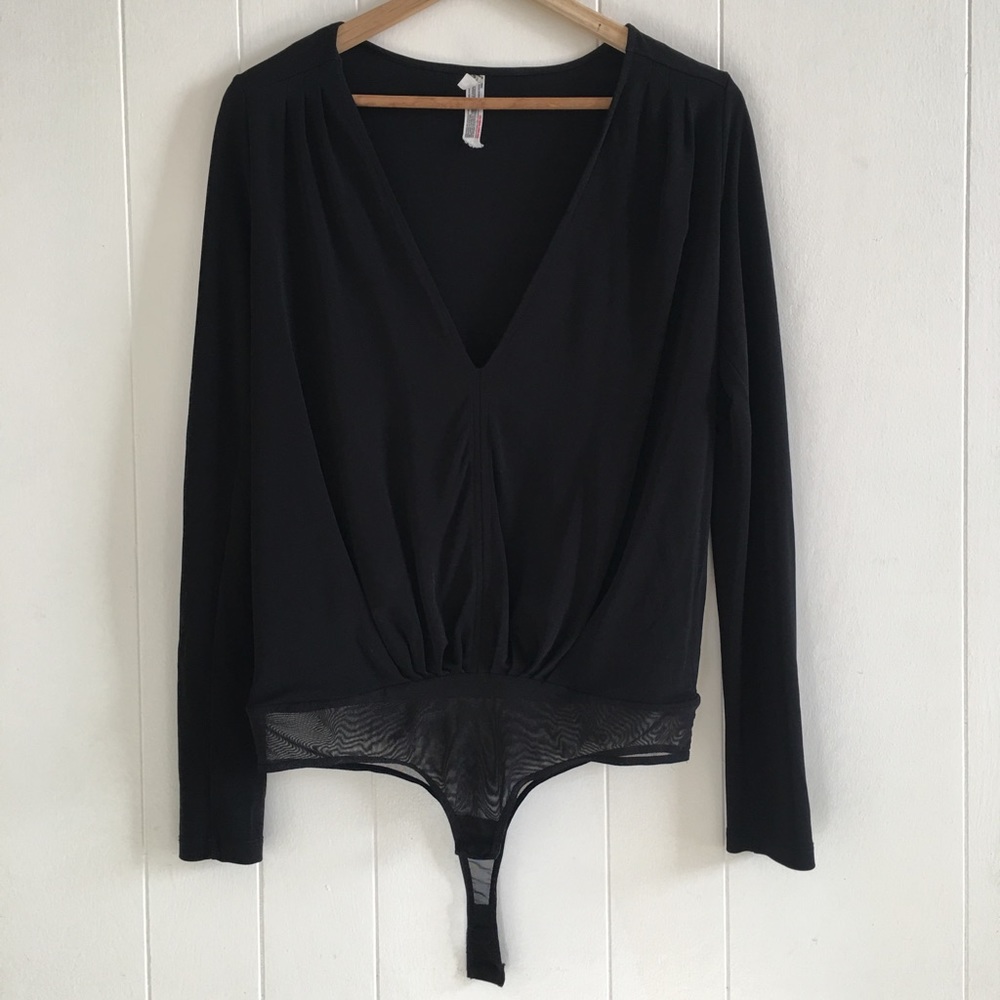 Free people black body suit shirt